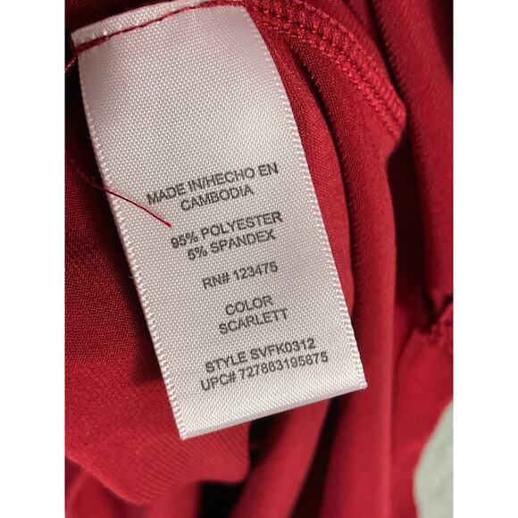 Sofia Vergara Scarlet Ruched Bodycon Dress M V-Neck Long Sleeve‎ Date-Night Chic - Picture 6 of 8